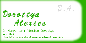 dorottya alexics business card